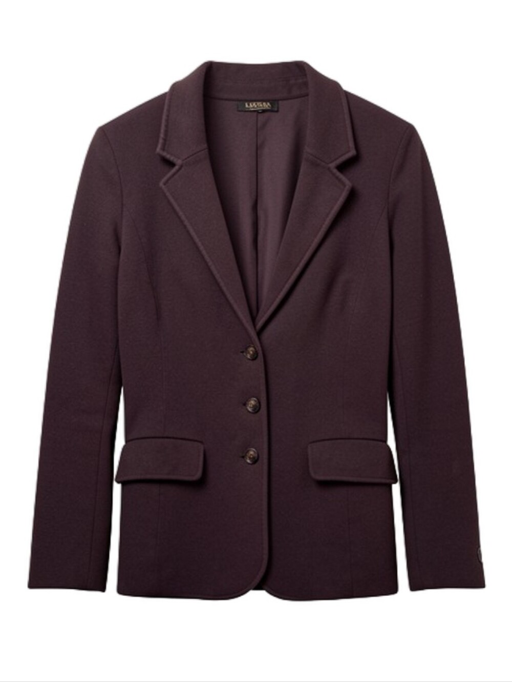 Ralph Lauren Black Cotton Three-Button Blazer